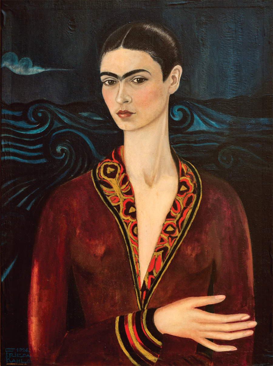 Frida_Kahlo Αυτοπροσωπογραφία με βελούδινο φόρεμα, 1926 Ιδιωτική Συλλογή, Mexico City / Τate Gallery
