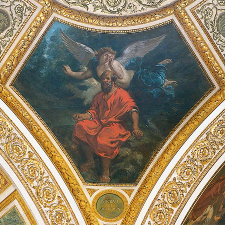 «Ο Σωκράτης και ο δαίμονάς του» πίνακας του Delacroix PHOTO WIKIMEDIA