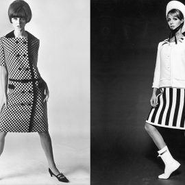 Σύνολο André Courrèges από το 1960 // Μοντέλο με μίνι, φωτογραφημένο από τον F.C. Gundlach το 1965