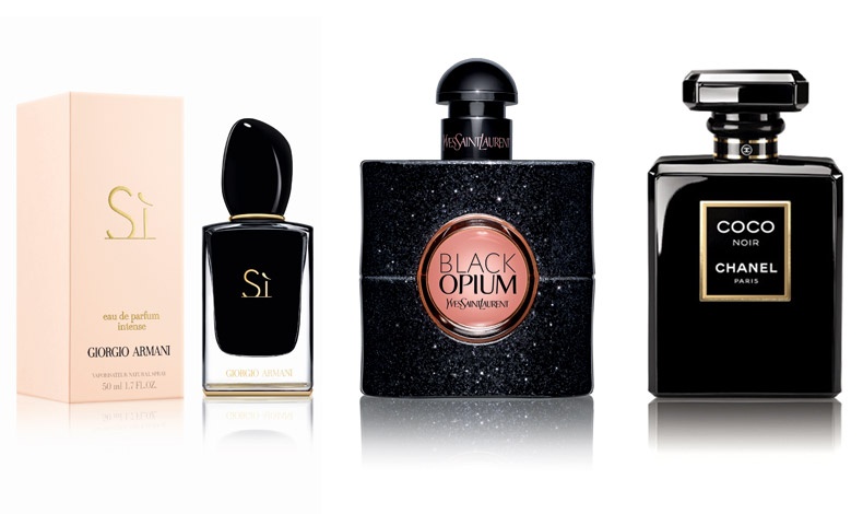  Si Eau de Parfum, Giorgio Armani // Black Opium, Yves Saint Laurent // Coco Noir, Chanel