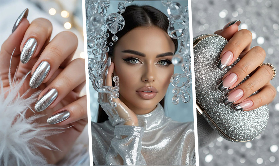 Τα ασημένια νύχια είναι το μοντέρνο μανικιούρ των Γιορτών!