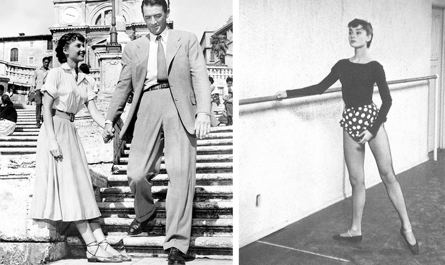 Η Όντρεϊ Χέπμπορν στην ταινία «Διακοπές στη Ρώμη» έκανε τάση τα ίσια παπούτσια-μπαλαρίνες