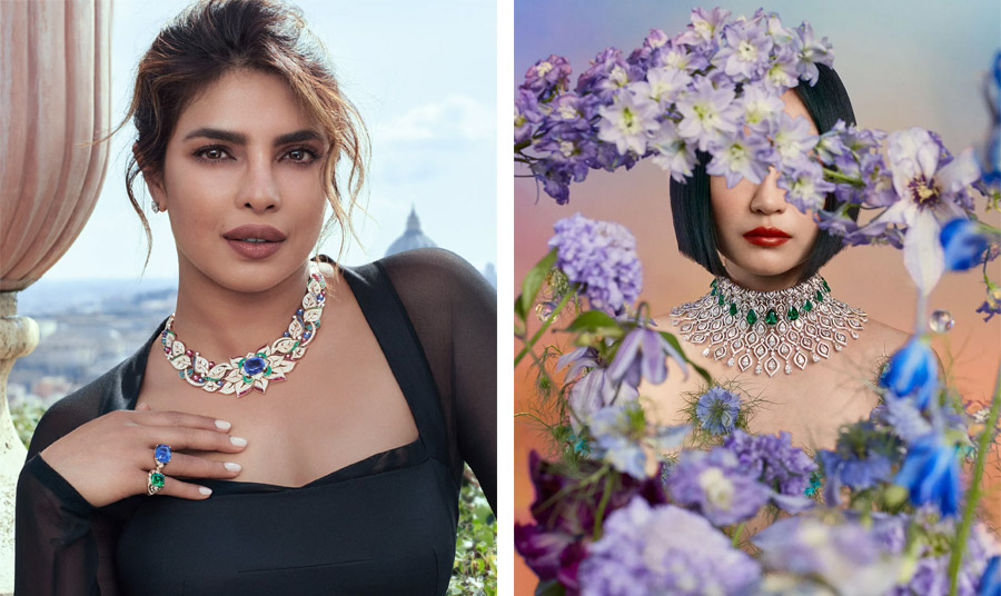 Η Priyanka Chopra με κοσμήματα της νέας συλλογής // Η συλλογή αριθμεί 30 κομμάτια που ενσωματώνουν το σπάνιο και πολύτιμο πράσινο διαμάντι με άλλα λόγια τα σμαράγδια