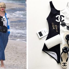 Από την επίδειξη μόδας του οίκου Chanel στο Grand Palais στο Παρίσι, όπου το υπέρκομψο ολόσωμο μαγιό παρουσιάστηκε συνδυασμένο με τζιν παντελόνα και πλεκτή ζακέτα // Όλα τα απαραίτητα για την πλαζ από τον οίκο Chanel