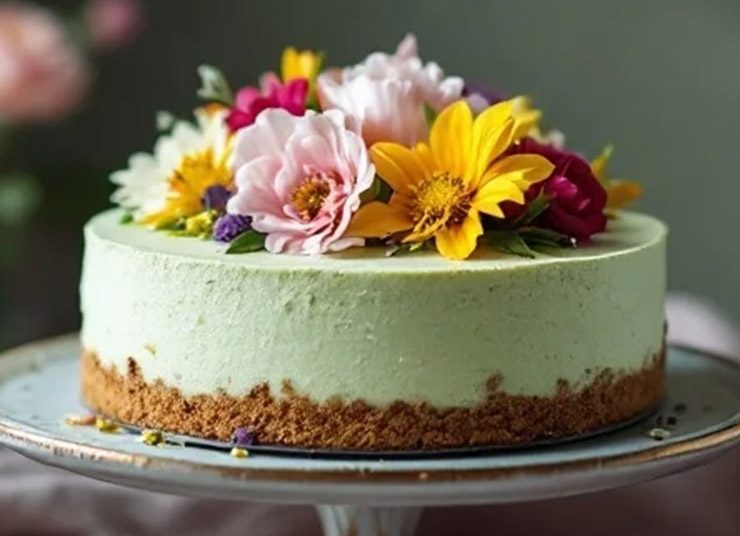 Τσιζκέικ με φιστίκια Αιγίνης και ροδόνερο: Απλά εκπληκτικό!