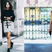 Η Leandra Medine του blog The Man Repeller δίνει τη δική της εκδοχή στο συνδυασμό δαντελένια φούστα-κολεγιακό (φωτό: Collage Vintage) // Ένα φόρεμα χωρίς φόρμα αποκτά αυτομάτως άλλο στιλ με ένα δεμένο πουλόβερ στη μέση (φωτό: Style du Monde)