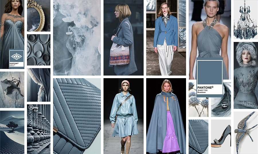 Το bluestone είναι ένα ψυχρό μπλε γαλάζιο με μια μικρή δόση γκρι. Αυτή η μικρή προσθήκη το κάνει ιδανικό για το χειμωνιάτικο ντύσιμο