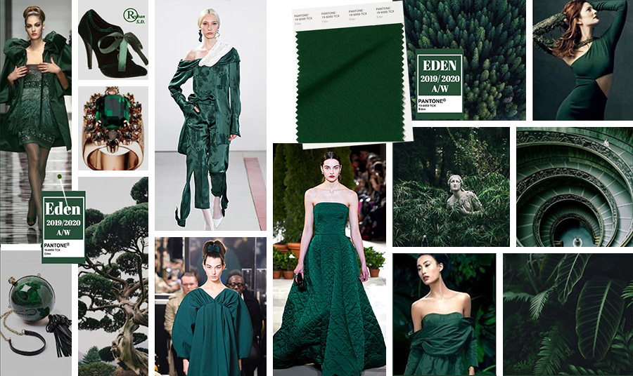 Το Eden είναι ένα βαθύ πράσινο αλλά με μία νότα φρεσκάδας. Μία πιο θερμή απόχρωση από το το forest biome που δημιουργεί ένα ιδιαίτερο αποτέλεσμα σε σατέν υφάσματα ή δαντέλες