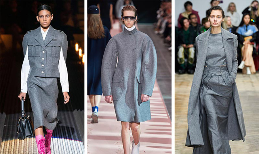 Το «παγωμένο γκρι» είναι από τα χρώματα που θα φορεθούν κατά κόρον τόσο στα πανωφόρια, όσο και στα υπόλοιπα ρούχα.