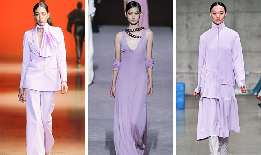 Το απαλό μωβ, λιλά, ή πιο απλά η απόχρωση της λεβάντας, που φορέθηκε πολύ την άνοιξη και το καλοκαίρι, παραμένει στην κορυφή και στη νέα σεζόν