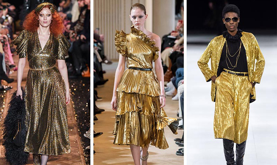 Μπορεί την άνοιξη και το καλοκαίρι να επικράτησε η μεταλλική απόχρωση του ασημί, αλλά το φθινόπωρο και τον χειμώνα την τιμητική του θα έχει το χρυσό