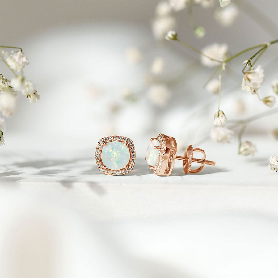 Σκουλαρίκα από οπάλιο PHOTO ROSEC JEWELS