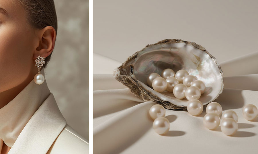 Τα λευκά καλλιεργημένα μαργαριτάρια Akoya και South Sea είναι φυσικές εκφράσεις του Cloud Dancer PHOTOS VIA PINTEREST