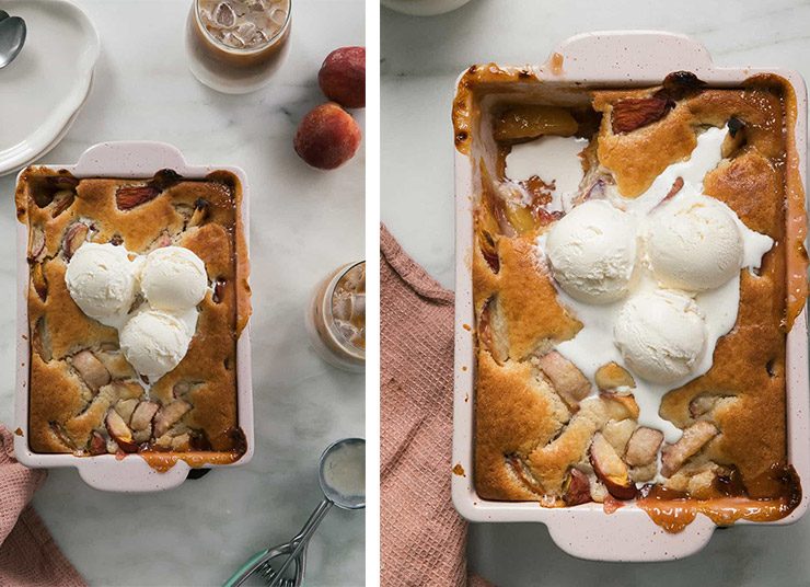 Cobbler με ροδάκινα ή απλά ροδάκινα σε ζύμη κέικ και πετάξτε… στον Παράδεισο!