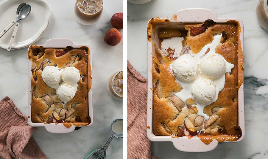 Cobbler με ροδάκινα ή απλά ροδάκινα σε ζύμη κέικ και πετάξτε… στον Παράδεισο!