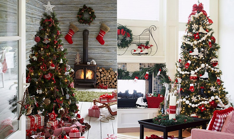 Ο κλασικός συνδυασμός κόκκινου και λευκού ταιριάζει στο πνεύμα των γιορτών. Σκανδιναβικό στιλ και αίσθημα φιλοξενίας και οικειότητας. Μην παραλείψετε τις πλεχτές κόκκινες κάλτσες για τα δώρα!