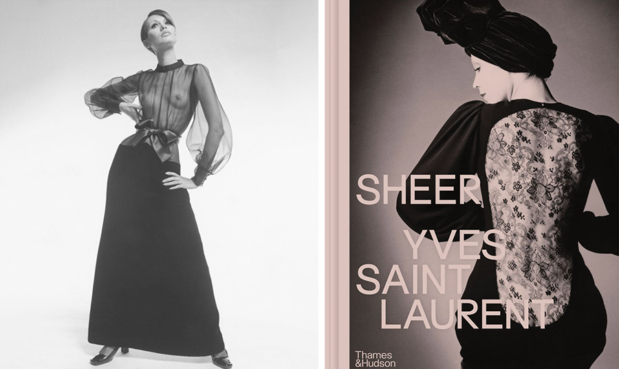 Το διάσημο μαύρο σιφόν φόρεμα με φούστα από φτερό στρουθοκαμήλου προκάλεσε ένα μικρό σκάνδαλο όταν ο Yves Saint Laurent το έστειλε στην πασαρέλα το 1968 // Η φωτογραφία του 1971 του Jeanloup Sieff με το μαύρο κρεπ κοκτέιλ φόρεμα του Saint Laurent με τη γυμνή δαντελένια πλάτη είναι μια από τις εμβληματικές εικόνες μόδας του 20ου αιώνα.