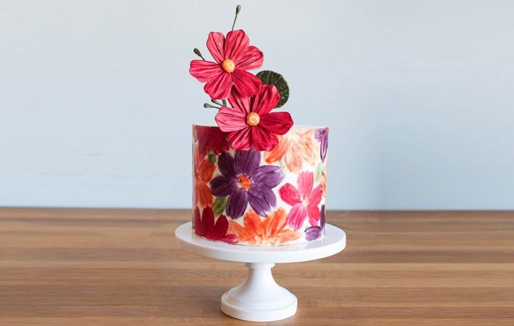 Λουλουδένια διακόσμηση τούρτας!