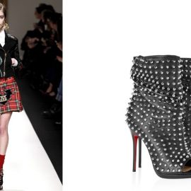 Από αριστερά: Moschino, μποτάκια Christian Louboutin