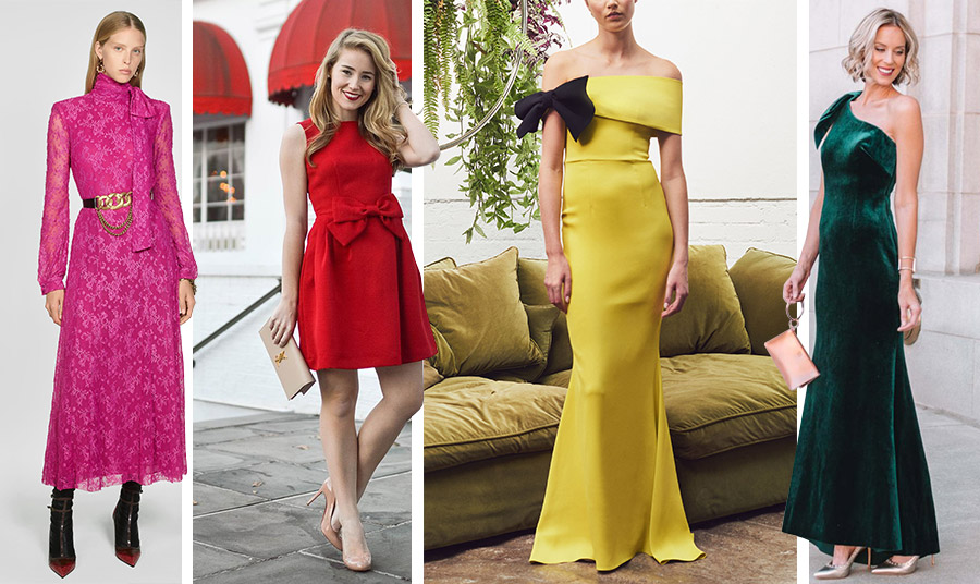 Φούξια, κόκκινο, κίτρινο, πράσινο: Τα χρώματα της μόδας σε διαφορετικού στιλ φορέματα με φιόγκους 