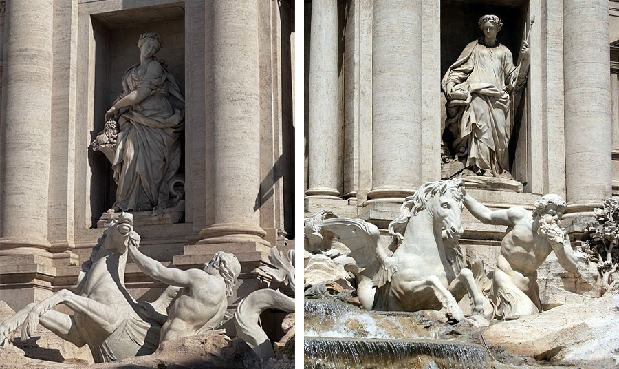 Το ένα άλογο απεικονίζει τη γαλήνη των νερών, το δεύτερο άλογο ενσαρκώνει την άγρια και αδάμαστη φύση της θάλασσας PHOTOS VIA PINTEREST