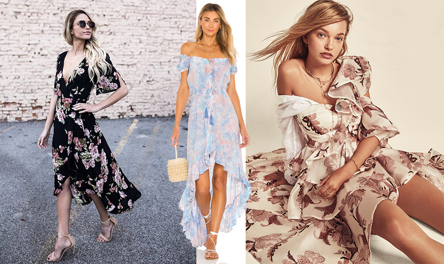 Τα floral φορέματα σε κάθε μήκος και στιλ είναι πάντοτε επίκαιρα