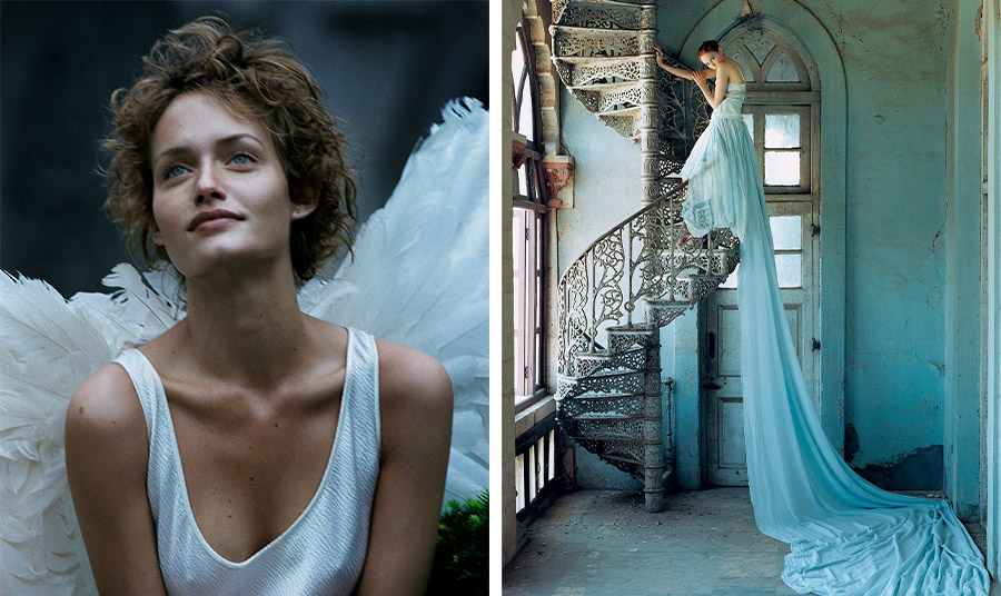 O Peter Lindbergh φωτογραφίζει την Amber Valletta σαν άγγελο // Η Lily Cole ποζάρει στον φακό του Τim Walker για τη Vogue, τον Ιούνιο του 2013