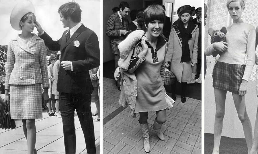Η Jean Shrimpton, η σχεδιάστρια μόδας Mary Quant και η Twiggy αποθέωσαν τη μίνι φούστα. PHOTO VIA PINTEREST // PHOTO WIKIMEDIA COMMONS  // PHOTO VIA PINTEREST 