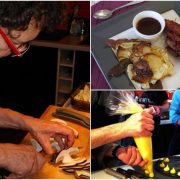 Στιγμιότυπα από την προετοιμασία λαχταριστών gourmet πιάτων με τη βοήθεια βραβευμένων σεφ