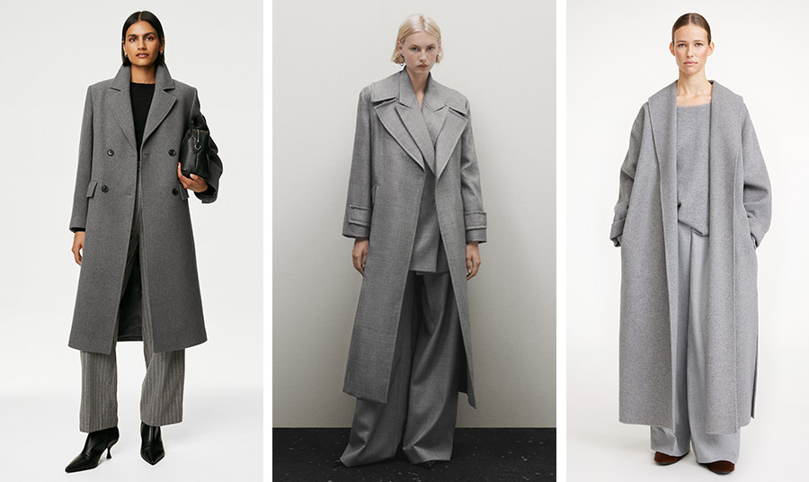 Τα διαφορετικά πρόσωπα ενός γκρίζου παλτό: Marks&Spencer // Massimo Dutti // Malene Birger