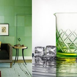 Συνδυάστε το πράσινο στους τοίχους του σπιτιού σας και φέρτε την άνοιξη σπίτι σας // Ποτήρια εμπνευσμένα από το Greenery, Μartin Jakobsen