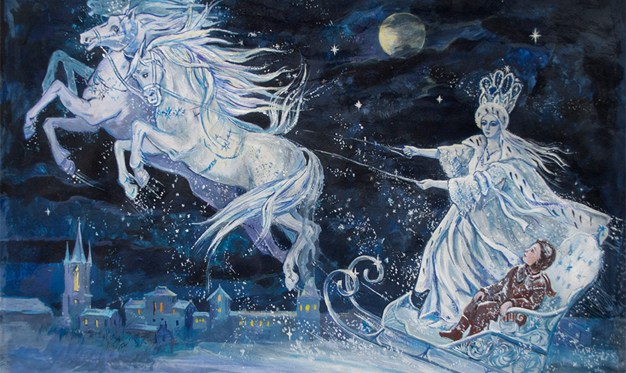 Illustration by Elena Ringo για το παραμύθι «Η Βασίλισσα του Χιονιού» PHOTO WIKIPEDIA