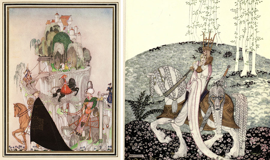 Illustration by Kay Nielsen για το νορβηγικό παραμύθι «East of the sun and west of the moon» (1914). Θεωρείται ένα αριστούργημα και ένα από τα ωραιότερα εικονογραφημένα παραμύθια όλων των εποχών