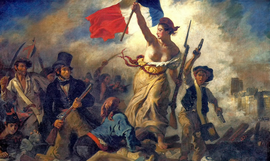 Το κόκκινο χρησιμοποιήθηκε ήδη στη Γαλλική Επανάσταση (ο πίνακας του Ευγένιου Ντελακρουά) 