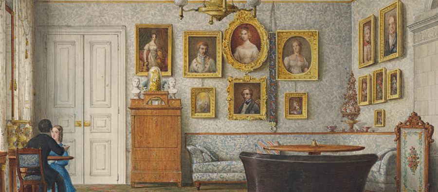 Εσωτερική διακόσμηση στα μέσα του 19ου αιώνα με χάρτινες ταπετσαρίες PHOTO FINEART RESTORATION CO.UK