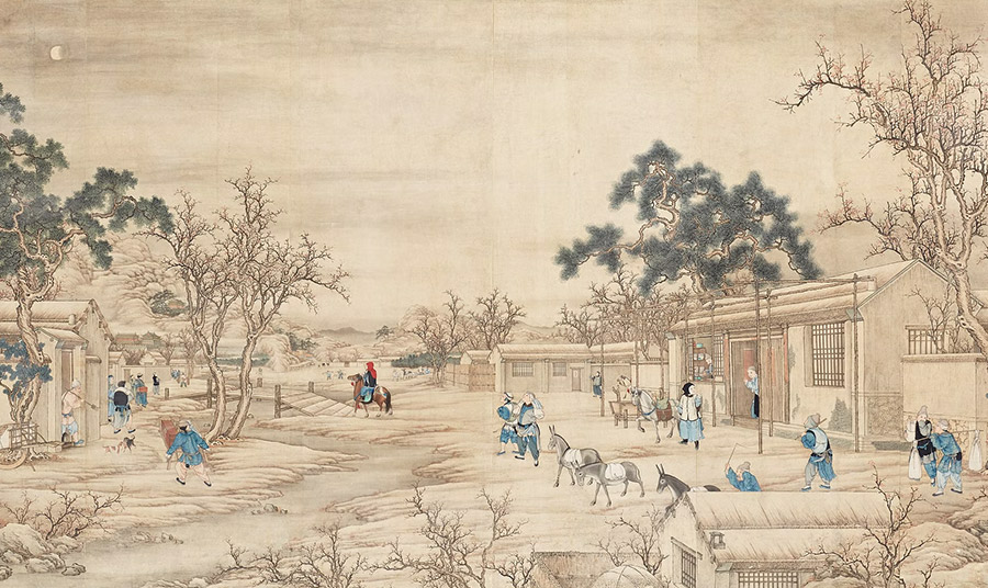 Κινεζική ταπετσαρία με μοναδικές απεικονίσεις PHOTO bukowskis.com