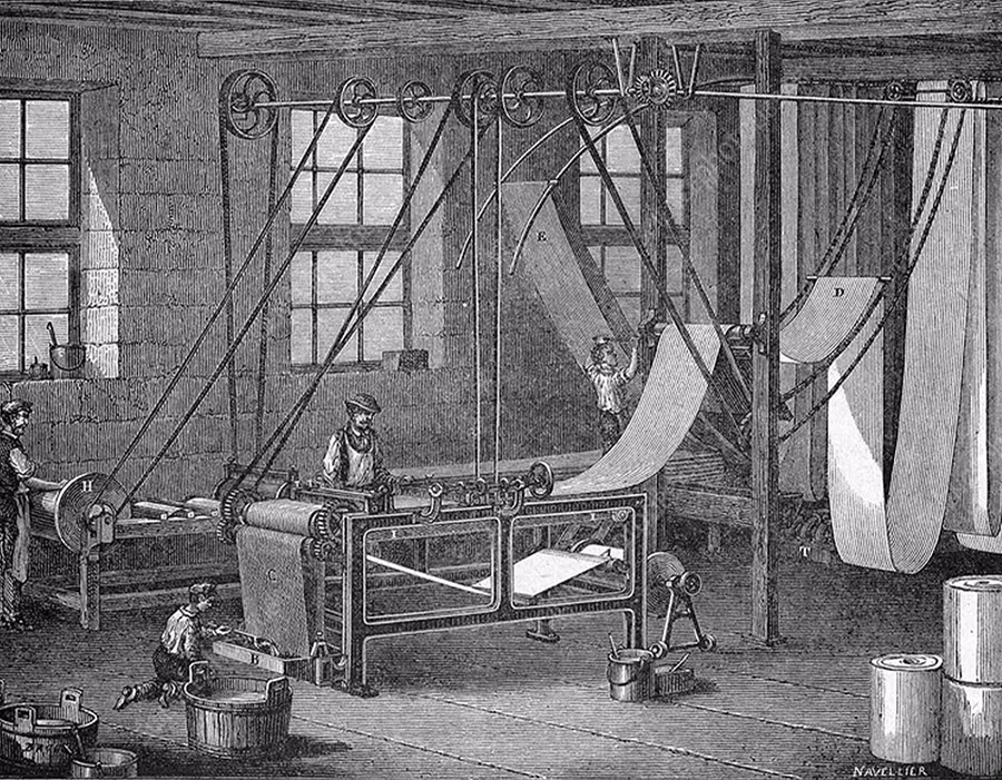 Εργοστάσιο κατασκευής ταπετσαρίας του 19ου αιώνα  PHOTO  CCI ARCHIVES / © VICTORIA & ALBERT MUSEUM LONDON