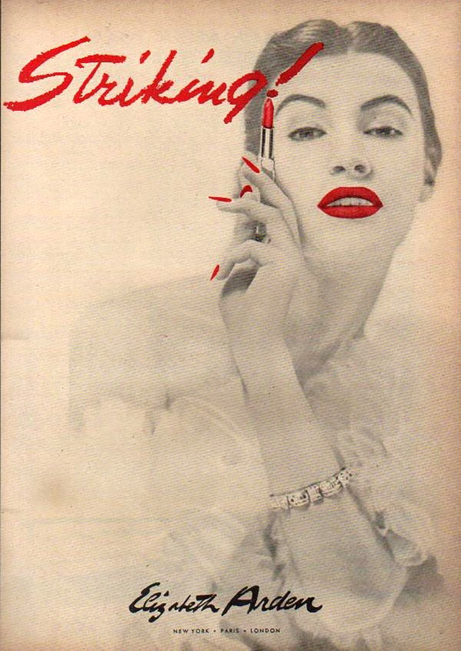 Πόστερ για το κραγιόν «Red Door Red» της Elizabeth Arden PHOTO VIA PINTEREST 