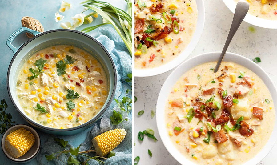 Κρεμώδης σούπα κοτόπουλου και καλαμποκιού: Χορταστική και ανακουφιστική!
