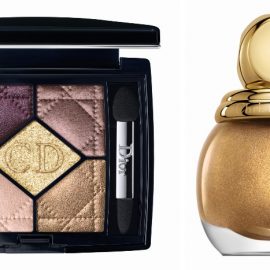 Golden choc, με αποχρώσεις απόι έντονο δαμασκηνί μέχρι χρυσό για αποτελέσμα που λάμπει και βερνίκι νυχιών Gold Equinoxe από την εορταστική συλλογή Dior