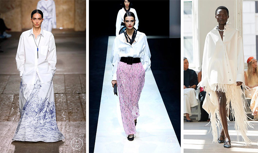 Από αριστερά προς τα δεξιά  Moschino, Emporio Armani και Proenza Schouler PHOTO TAGWALK