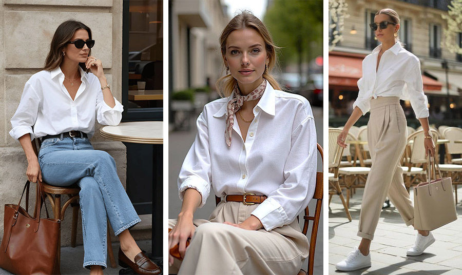 Ένα λευκό πουκάμισο φωτίζει κάθε ντύσιμο PHOTOS VIA PINTEREST