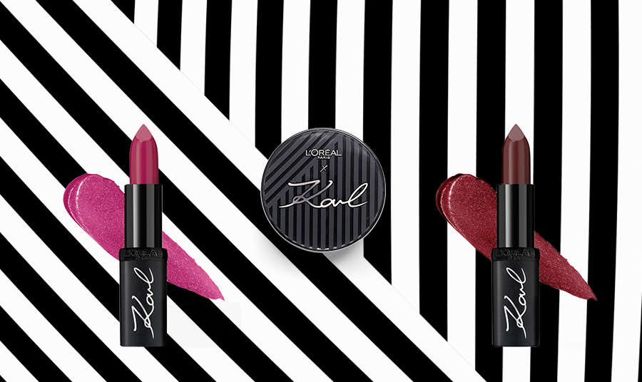 Compact highlighter και color riche lipstick - KARL LAGERFELD X L’OREAL PARIS