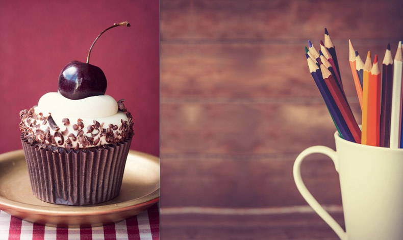Έμπνευση από το χρώμα της χρονιάς για το cupcake με κεράσι του Ruth Black // Ή σαν φόντο από τον φωτογράφο Masson