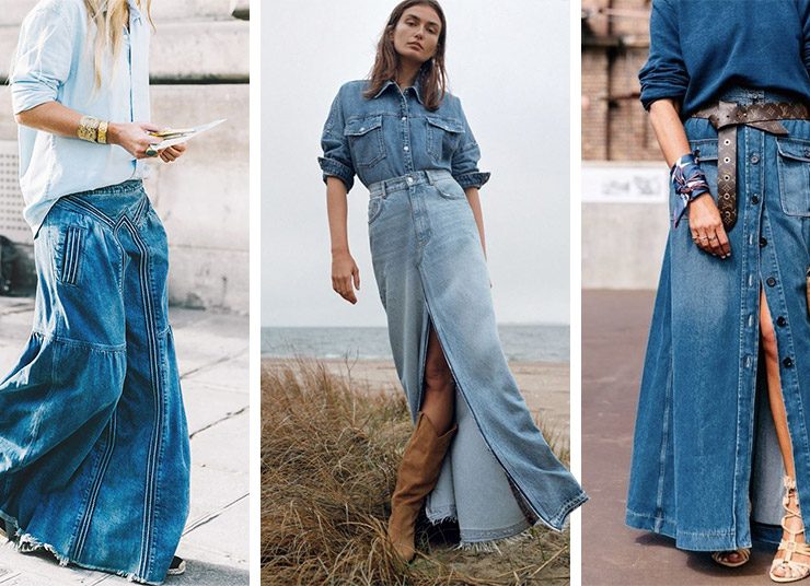 Η τζιν μακριά φούστα θα γίνει πιο δημοφιλής από το τζιν παντελόνι σας!