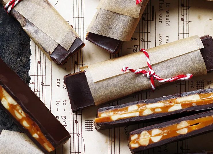 Μπάρες καραμέλας αμυγδάλου