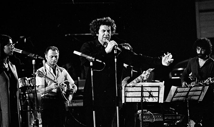 Ο Μίκης Θεοδωράκης στη συναυλία του 1977