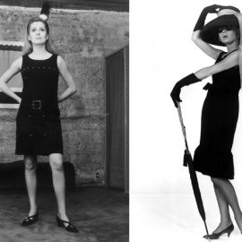 H Catherine Deneuve με φόρεμα Yves Saint Laurent Rive Gauche το 1966 // Το μαύρο φόρεμα δια χειρός Hubert de Givenchy στην ταινία «Πρόγευμα στο Τίφανις»