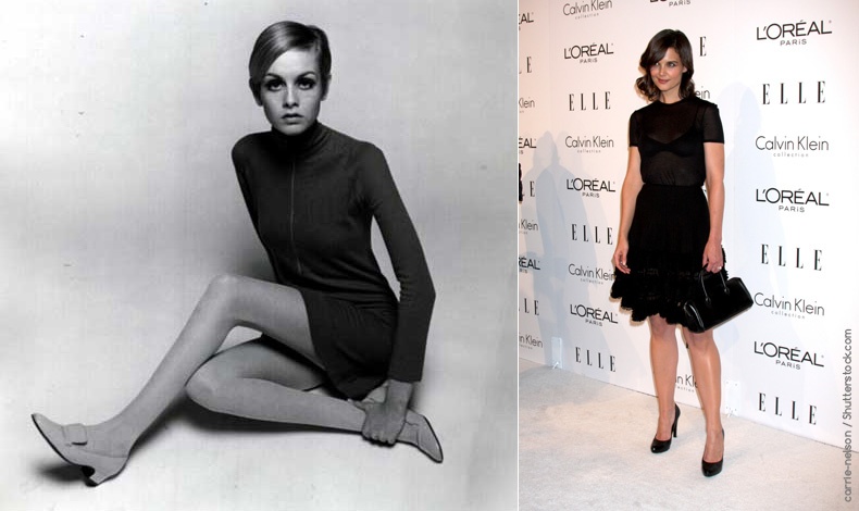 Η Twiggy με μίνι μαύρο φόρεμα // Η Κέιτι Χολμς στο Λος Άντζελες τον Οκτώβριο του 2009