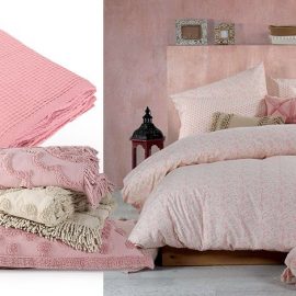 Δείτε τη ζωή… ροζ! Πικέ κουβέρτα και υπέροχα κουβερλί και ασορτί μαξιλαροθήκες γεμάτα απαλότητα // Ροζ σεντόνια σε διάφορες διαστάσεις Μοtif για να «ντύσετε» τα όνειρά σας!